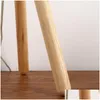 Lampes de table modernes simples à trois pattes de bureau en bois lampe créative protection des yeux chambre à coucher de lit de lit d'art léger éclairage drop de dhwgt