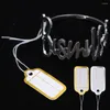 Jewelry Pouches 500pcs Gold Silver Jewellery Store Display Cards String Cord Price Tags DIY Earring Label Business Accessories