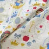 Domowa gaza sutka domowa Księżniczka Księżniczka Wygodna prosta japońska piżama z koszuli koszulu 2-częściowa bawełna