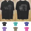 Rhude Marka Tshirts Erkek Tasarımcı Tişörtleri Kadınlar Modaya Moda Yaz Kıyafetleri ZRH016 Siyah Orangutan Mektup Yıkama Eski Kısa Kollu T-Shirt Boyutu S-XXL yapmak