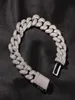 Bracelet Hip Hop Mens Bijoux 3D Chaîne Iced Out Gold Silver Miami Cuban Link Chains Bracelets 14mm3206935