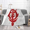 Blankets Zeon Logo Texture White Air Conditioning Soft Blanket Scifi Science Fiction Robot Mecha Anime Manga Principality Of Side