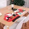 Engångsglasprodukt Julförsörjning Santa Claus Snowman Mat Double Layer Vit med servetter