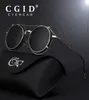 CGID 2018 Menas Menas Menas Polarizadas Os óculos de sol redondos steampunk clipe removível no designer de marca Sun Glass Vintage Metal E76 Y1977789119