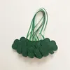 Dekorativa figurer St. Patrick's Day Atmosphere Decoration med filt Green Shamrock Cotton Filling Pendant Hanging Party Supplies