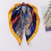 Lenços 20style 7070cm cartas de designer imprimem faixa de cabeça de seda floral para mulheres moda longa saco de manuseio paris shoder tote lage ri ot3my