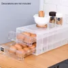 Bottiglie di stoccaggio a doppio strato scatola uova scatola 24 cassetti a griglia design frigorifero contenitore croccante cucina a prova di umidità e facile organizzatore pulito
