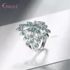 Clusterringe verkaufen Fingerring für Frauen Real 925 Sterling Silber Peacock Fine Tail Muster Verstellbarer Schmuckmodus