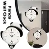 Wandklokken schattige panda klokfamilie slaapkamer cartoon decoratie kinderen geen stille kamer hangende punch v0u6