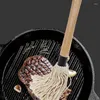 Strumenti Barbecue BBQ MOP Spazzola salsa Basting con maniglia lunga in legno per grigliare Accessorio da cucina fumante