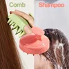 Bath Tools Acessórios Pincel de massagem de couro cabeludo para cuidados com os cabelos Silicone Bath Brush Shampoo Hair Hair Peb Ball Sponge Body Wash Banheiro Ferramenta 240413