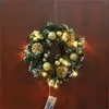 Decoratieve bloemen 30 cm krans deur hangende wijnstok mini boom decoraties kerst buitenlichten winter kransen ceder