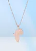 Silver Rose Gold Africa Map Pendant Necklace Hip Hop Jewelery Map of Africa2474710