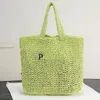 Sac fourre-tout tissé à la main lafite de conception d'herbe sac de plage de plage pradre fashion féminine à grande capacité sac à main sac de créateur de sacs d'été portefeuille