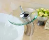 Смесители раковины для ванной комнаты водопад хромированное стеклянное смеситель
