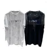 T-shirts pour femmes Fashion Drilling 3D Butterfly Half Mancheve Top 2024 Coton Summer Coton Mid-longueur Clothing T-shirt