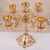 Bandlers Fashion 3 / 5lights Golden White Metal Center De Table Decorazioni Casa Gold Candlestick ZT104