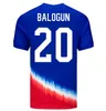 2024 Jerseys de football Pulisic Usas Reyna Aaronson Weah Acosta McKennie 24 25 Ferreira dest Morgan USA Shirt Football Rapinoe Dunn Men Women Kid Kit Kit Set