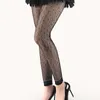 Women Socks Sexy High Waist Fishnet Footless Leggings Flower Pattern Mesh Ankle Tights