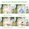 Autres alimentations d'oiseaux d'oiseaux avec une tasse d'aspiration, suspendue en acrylique transparent cage d'alimentation pour la maison pour fenêtre de vitre