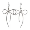 Dingle örhängen elegant bågformade öronringar piercing smycken enkla fjäril knutar tillbehör för dagliga slitknappar