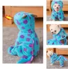 Beinwfyiy huisdierkleding - hond kat puppy jas kleding zachte koraal fleece materiaal jumpsuit winterjas met hoed jas hoodie voor teddy dog huisdier pluche outfit