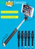 Nonslip Remote Wired Selfie Stick med knapp bärbar utdragbar telefon monopod handhållen självpole för iPhone Android Samsung1952252