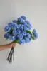 Fleurs décoratives 25 "Real Touch Blue Hortengea Faux Snowball Branch Fake Botanicals Florals DIY FLORM / MARIAGE / MAISON / CUISINE DÉCORS