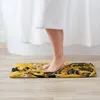 Carpets Golden Lace Seamless Doormat Rug Carpet Mat Footpad Bath Non-slip Entrance Kitchen Bedroom Durable Washable