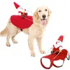Köpek Giyim Noel Pet Kedi Giysileri Noel Baba Binicilik Geyik Noel Ceket Ceket Köpek Kostümleri Küçük Büyük Kıyafet Aksesuarları