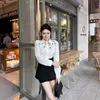 Women's Blouses & Shirts designer 24ss new high version stunning young lady orders flower silk organza and selected cotton collision white shirt NJ1W