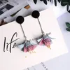 dangle earrings ywuuliファッション女性のための韓国人工布花芽ドロップイヤリングペンディエント耳のジュエリーmj45