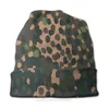 Beralar Camo Kamuflaj Ordusu Kış Sıcak Beanie Şapkalar Bezelye Dot Örme Şapka Bonnet Yatık Kafataları Beanies Caps Erkek Kadın Kulaklıkları