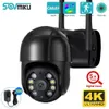 IP -kameror SOVMIKU 4K 8MP WIFI SMART PTZ CAMERA 5X Digital Zoom AI Human Detection Wireless CCTV IP Camera Home Surveillance Monitor 240413