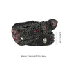 Ремни западного ковбойского пояса Bling Buckle Skull Brivet для взрослых