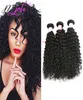 9a mink Indian Deep Wave Curly Virgin Hair Indian Hair Weave Bundels nat en golvend 828 inch maagdelijk Human Hair Bundel Natural Color2881369