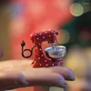 Figurines décoratives 1set 1:12 Dollhouse Miniature Red Mixer Blender Mode