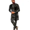 Herren Trailsanzuiten gestreiftes Patchwork -Design -Sets gedruckter nigerianischer Stil männlicher Bräutigam -Anzüge afrikanische Außerirdische Abziehbilder Hochzeitsfeiern Kleidungsstücke