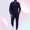 Vêtements de jogging 2021 Automne European Men039s Casual Amezer Zipper Color Color Suit Longsleeved Twopiece Tra2148987
