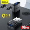 Adaptrar/Dongles Baseus USB Bluetooth Adapter Dongle Adaptador Bluetooth 5.1 för PC -bärbar dator Trådlös mushögtalare Ljudmottagare USB -sändare