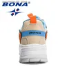 Sneakers Sneakers Bona 2023 Ny designer mode sportskor spetsar pojkar andningsbara vandringskor flickor plattskor jogging skor bekväma q240413