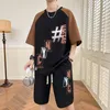 Traccetti da uomo Fashion 2024 Summer Set Casual Two Short Maniche T-shirt e pantaloncini in uscita pantaloni da jogger a lunghezza di maglietta