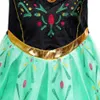 Snow Princess Anna Frozen Dress for Girls Luxury Tutu Birthday Gift Party Cosplay Ball Gown Halloween Costume Up 240413