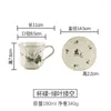 Mokken Creative Ceramic Teapot Theekup Hollow Saucer Vintage reliëf Porselein Coffee Cup Pot Saucers Classical Print Tea Set