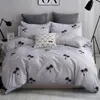 Bedding define Juego de Ropa Cama Extraragrande Polister Edredn Gris Geomtrico Funda Para Almohada 3/4 UDS.