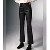 Kadın Pantolon Orijinal Deri Pantolon-2024 İlkbahar ve Sonbahar Moda Stili Keskinlik Yüksek Elastikiyet Dikey İndirgeme Zayıflama Modern Çan