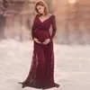 Беременные платья беременная женская фотография реквизит Maxi одежда кружевные платья съемки съемки фото лето M-3XL Q240413