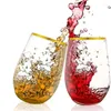 Tasses jetables Paies 12/16 oz verres à vin sans tige en plastique Cocktail en verre tasse réutilisable pour la fête à la maison du mariage