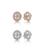 18K Rose Gold Vintage Allure Brincos Caixa original para 925 Sterling Silver CZ Diamond Women Girls Gift Stud Set8464945