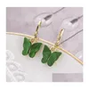 Candelier Dangle New Fashion Pendings Color Acrílico Mariposa pequeña Color Fresh Sweet Parring Fast Barco Drop entrega Joya Dhlf7